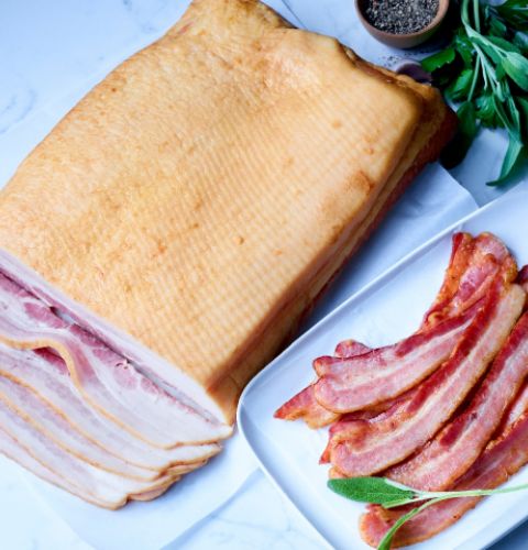 Bacon slab, fully cooked