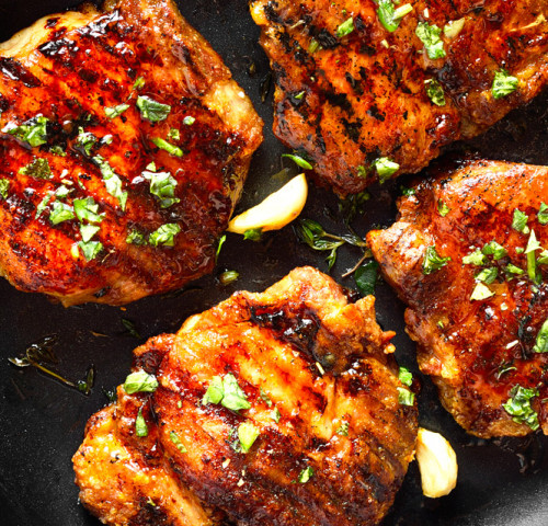 Grilled Pork Loin Medallions with Herbs