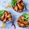 Hot and spicy chicken wings cut-up, fully cooked (seasoned)