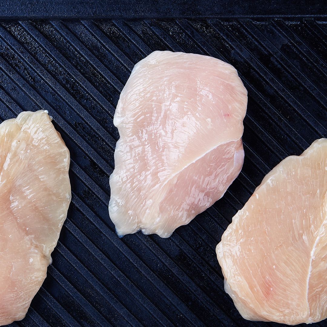 Boneless, skinless chicken breasts (seasoned, 5-6 oz)