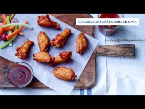 Ailes de poulet BBQ, coupées, entièrement cuites (assaisonnées)